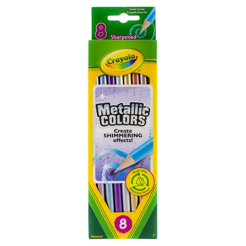 Set De 8 Lápices De Colores Metallic Fx Crayola 683708