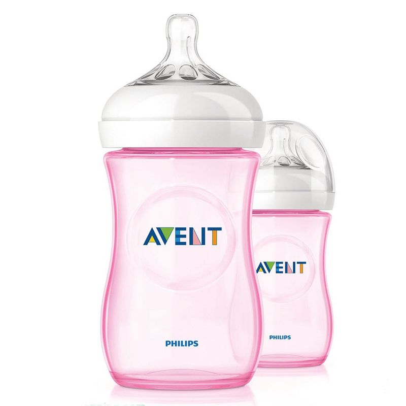 set-de-2-biberones-rosa-flujo-lento-avent-scf69427