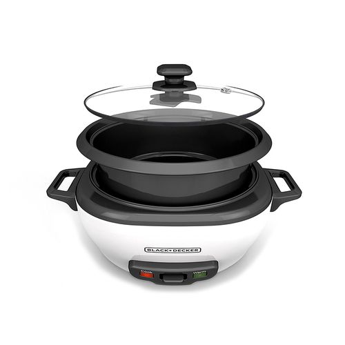 MIni Olla Arrocera Black & Decker 1.5 Tazas Blanco BDRC503