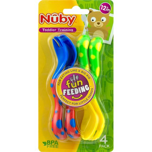 Set  Tenedores Y Cucharas Para Bebé 12m+ Nuby 5251CS472