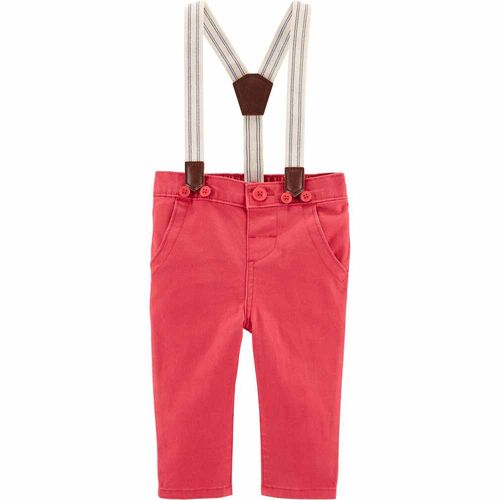 Pantalón Rosado Tirantas Bebé Niño