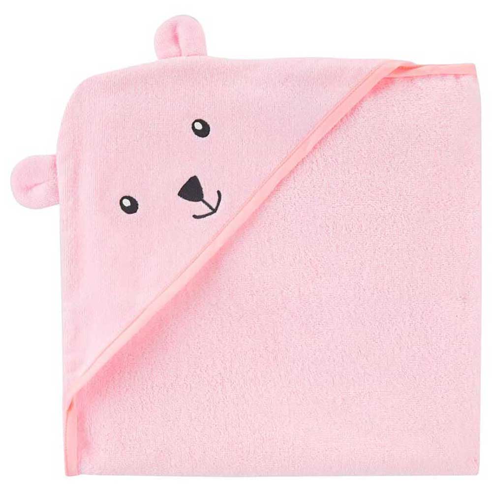 Toalla con capucha de oso para niños, 100 % tela cortada, toallas