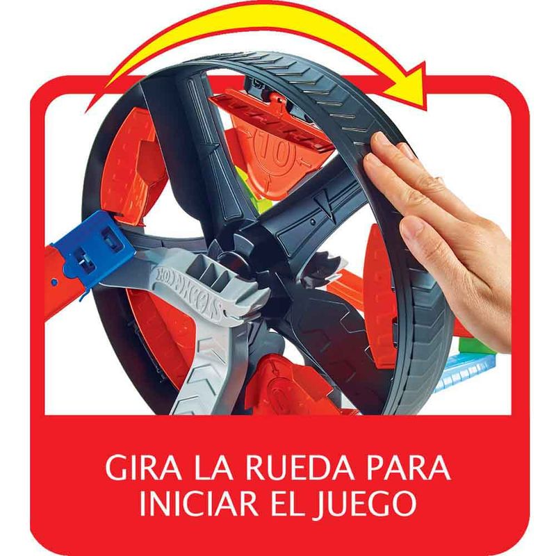 Pista Hot Wheels Desafío De La Rueda Juguete Con Coches Y Rueda