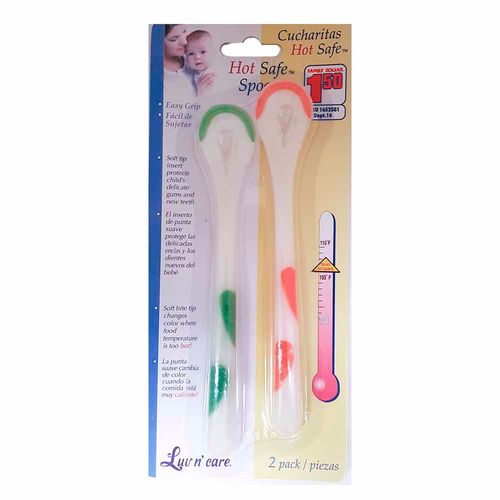 Set 2 Cucharas para Bebé Hot Safe Nuby 91726FDCS672