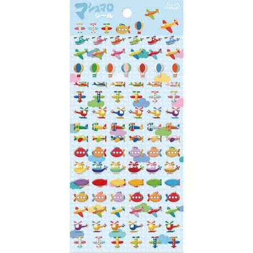 Stickers Mini Aviones Puffy