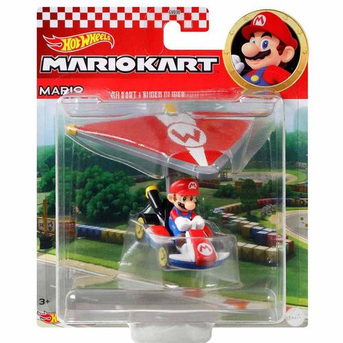 Carro Hot Wheels Kart - Mario in Standard Kart with Super Glider