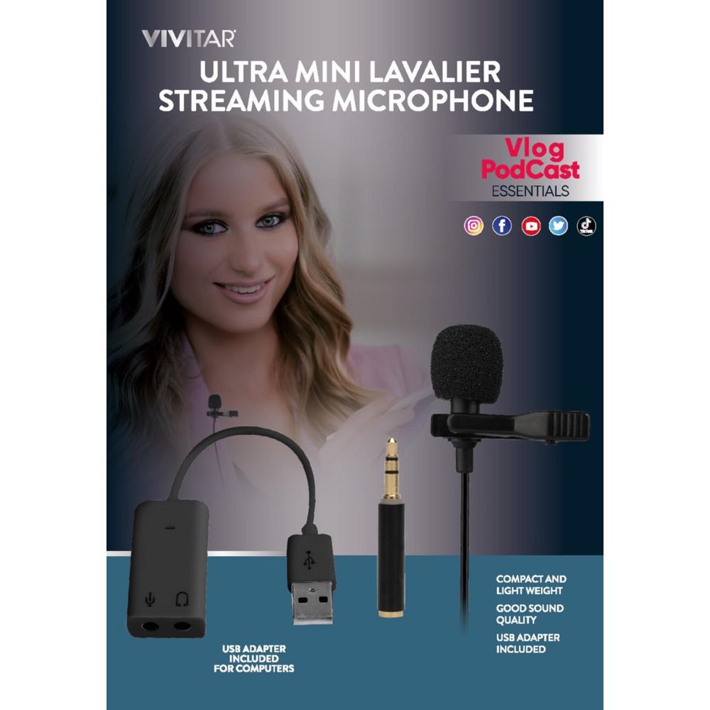 Mini Micrófono USB Sakar VIVMIC101NOC - Miscelandia