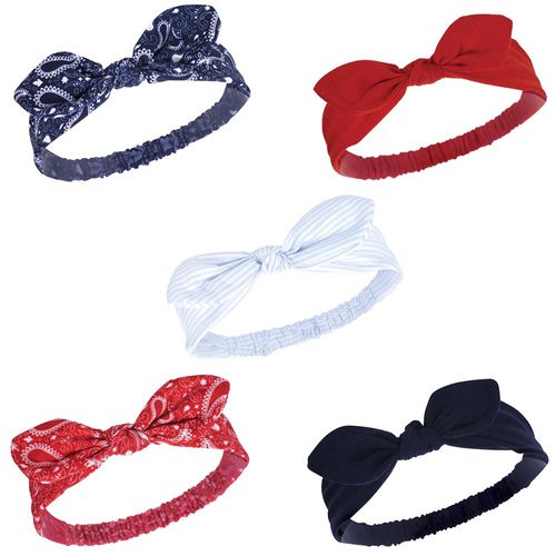 Set 5 lazos Para Cabello Red Bandana