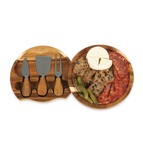 Juego De Herramientas Y Tabla De Queso Acacia Brie Picnic Time 879035120000