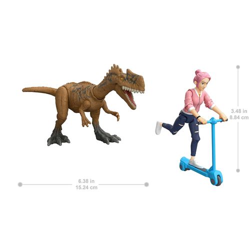 Figura Jurassic World Human & Dino Pack Brooklynn & Monolophosaurus Mattel HCL90
