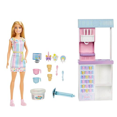 Muñeca Barbie Set Heladería Mattel HCN46