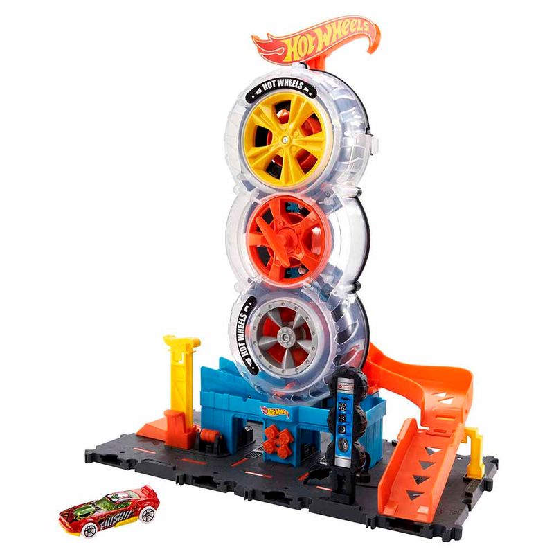 Pista Hot Wheels City Super Twist Tire Shop Mattel HDP02 Miscelandia