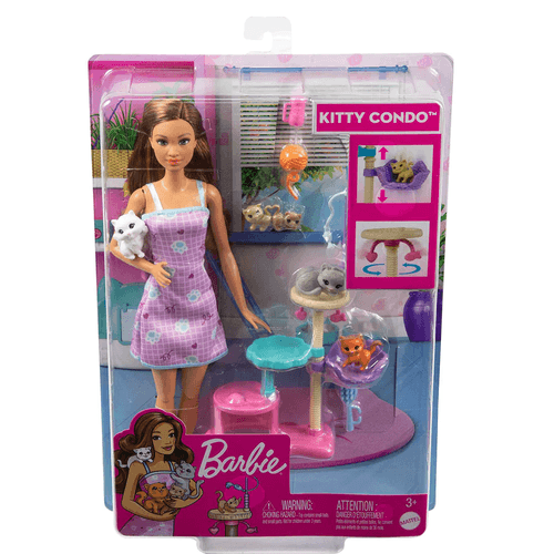 Muñeca Barbie Set Gatos