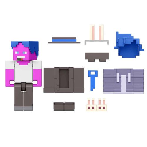 Figura Minecraft Creator Series Bunny Slippers Stridep Ti Mattel HJG81