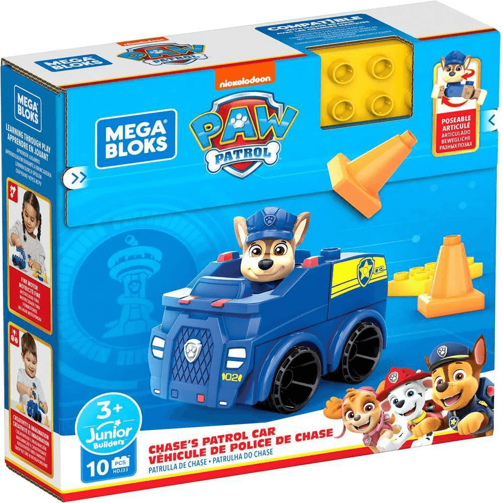 Mega Bloks La Patrulla Canina Coche de Policía de Chase Bloques +3 Años