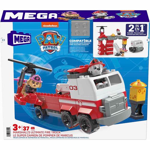 Mega Bloks Paw Patrol Marshall Camión Bombero Mattel Hhn05