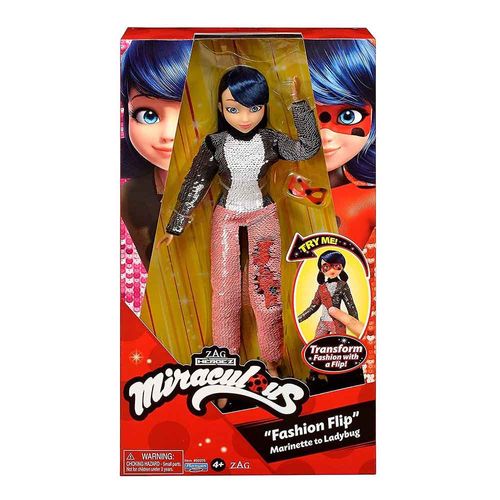 Muñeca Miraculous Fashion Flip Ladybug Boing Toys 50375