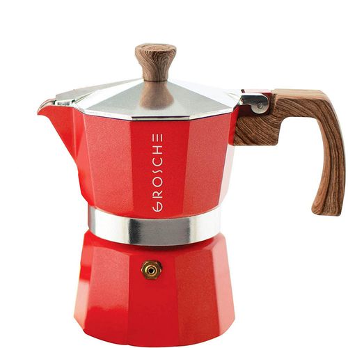 Cafetera Espresso 3 Tazas Milano Roja Grosche Gr390
