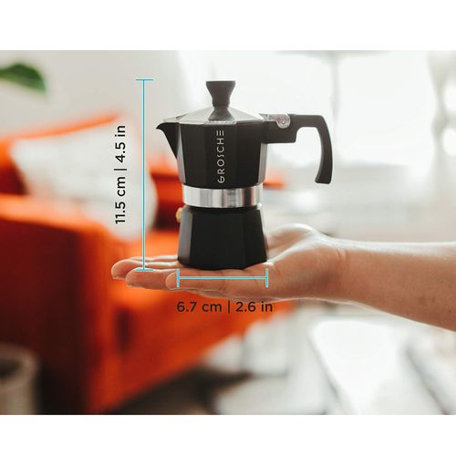 Cafetera Espresso 1 Tazas Milano Negra Grosche Gr411