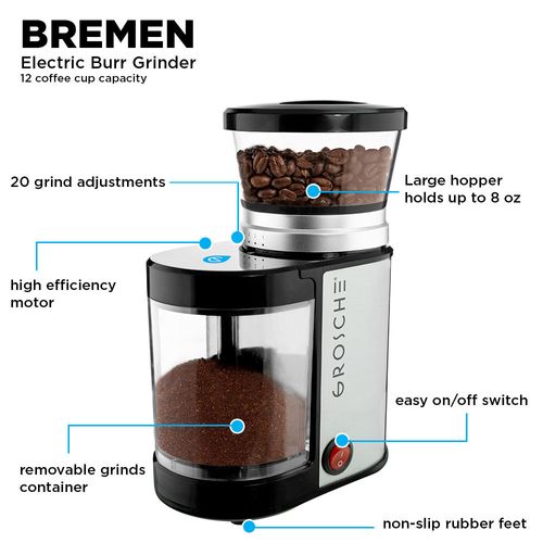 Molino De Café Eléctrico Bremmen Compacto Grosche Gr458