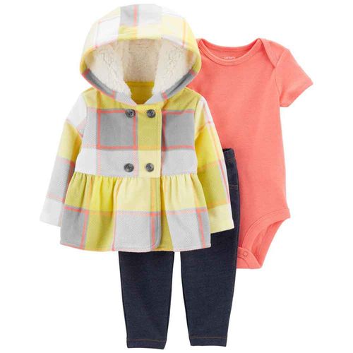 Conjunto Cardigan 3 Piezas Bebé Niña