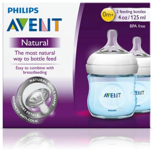 Set 2 Teteros Natural 2.0 4Oz Azul Avent SCF03227