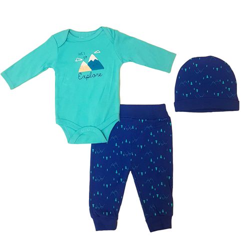 Conjunto Body Pantalón + Gorro Bebé Niño