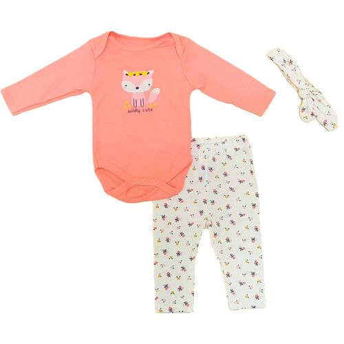 Conjunto Body Pantalón + Cinta Cabello Bebé Niña
