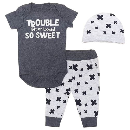 Conjunto Body Pantalón + Gorro Bebé Niño