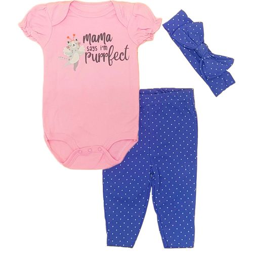 Conjunto Body Pantalón + Cinta Cabello Bebé Niña