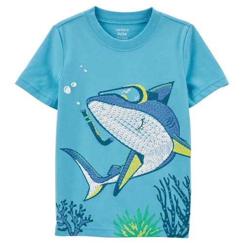Camiseta Azul Tiburón Bebé Niño