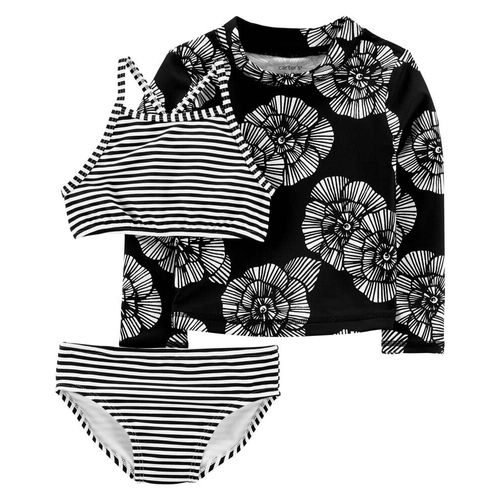 Vestido de Baño Negro 3 Piezas Niña