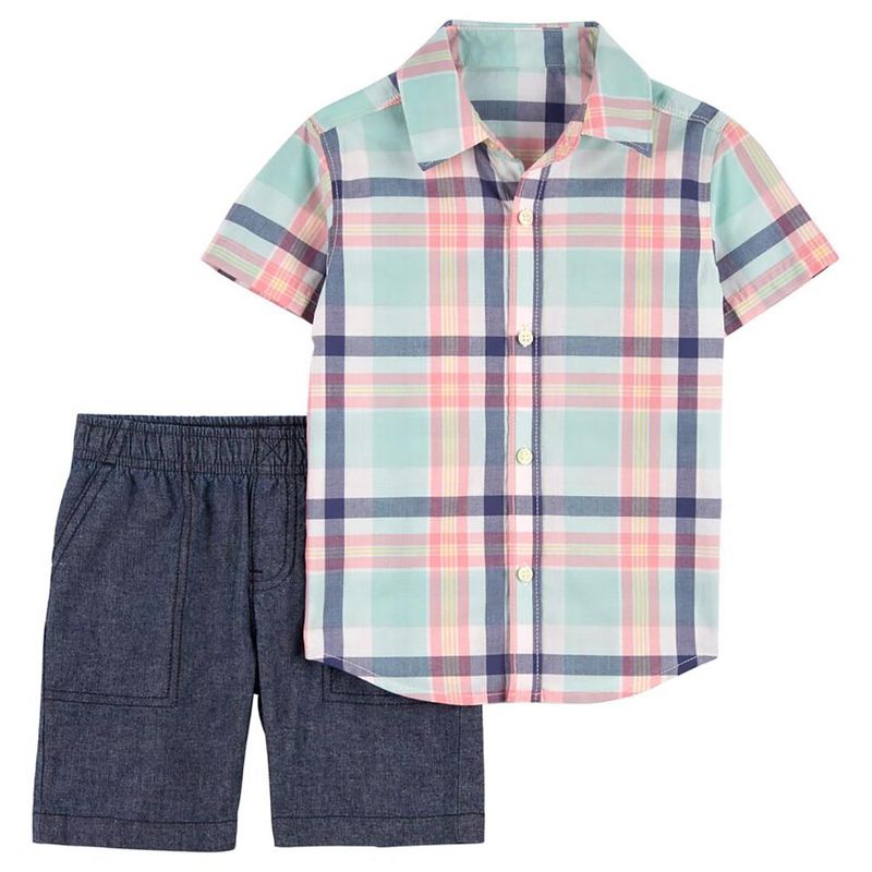 Conjunto Camisa Short Ni o Carters 2P042410 Miscelandia