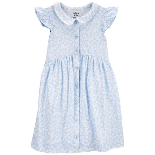 Vestido Floral Azul Niña