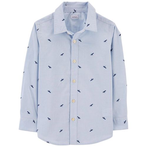 Camisa Manga Larga Azul Niño