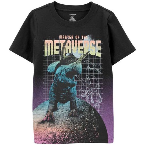 Camiseta Negra Metaverso Niño