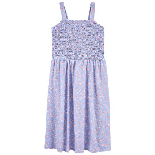 Vestido Azul Flores Niña