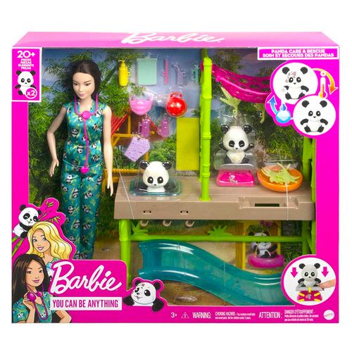 Set Muñeca Barbie Cuidado Pandas Mattel HKT77