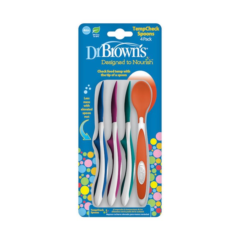 Set de Cuchara y Tenedor Rojo para Bebe Dr Browns en Koali Store