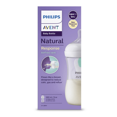 Tetero Natural Response AirFree 9Oz-260 ml 3.0 Avent SCY67301