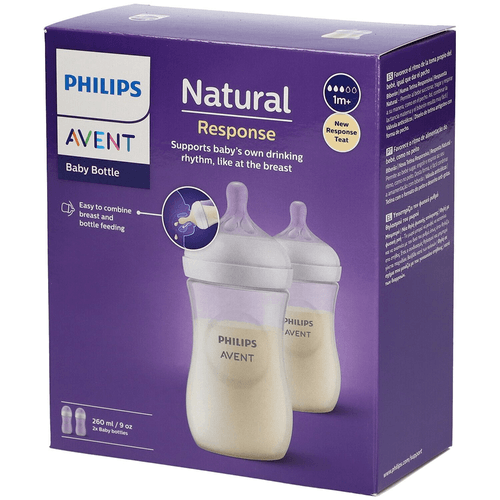 Set 2 Teteros Natural Response 9Oz-260 ml 3.0 Avent SCY90302