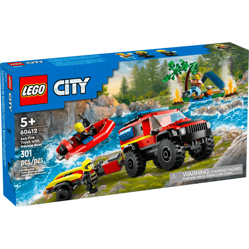Lego City 4x4 Fire Truck with Rescue Boat LE60412