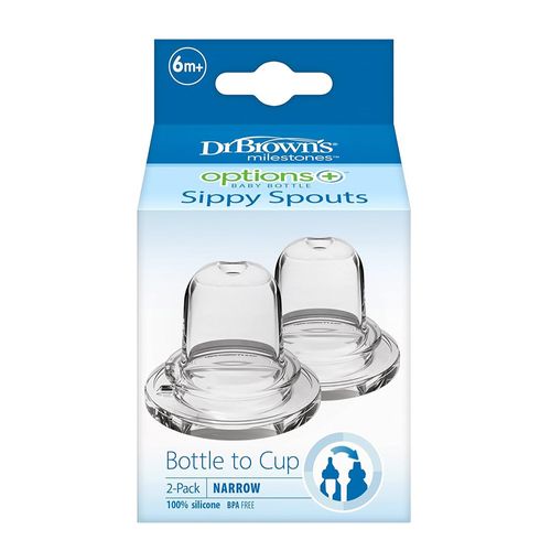 Set 2 Boquillas para Tetero Estrecho 4oz u 8oz Dr Brown SR210P4