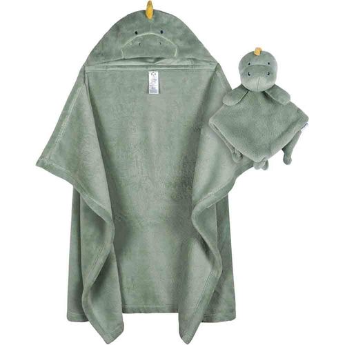 Manta Capucha + Manta Entretenimiento Bebé -Dino