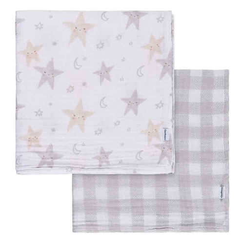 Set 2 Mantas Muslin - Estrellas