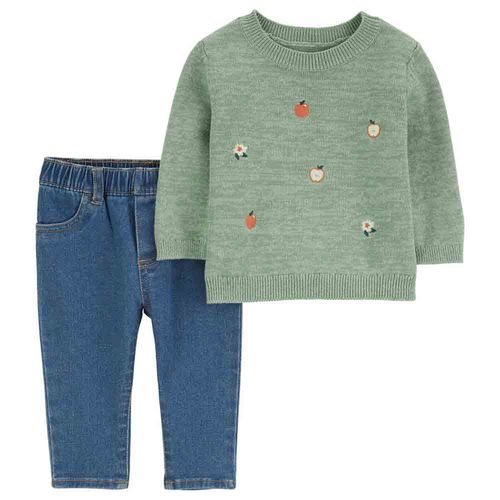 Conjunto Suéter + Jean Bebé Niña