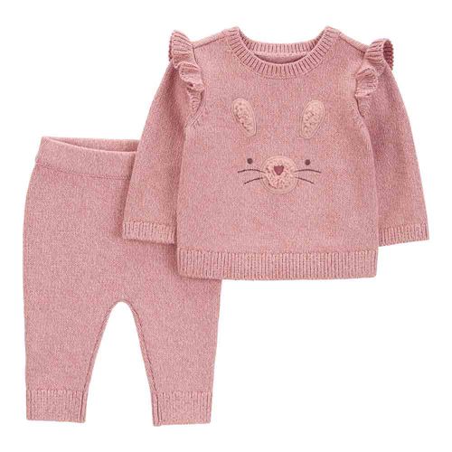 Conjunto Buzo + Sudadera Rosada Bebé Niña