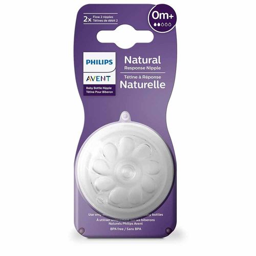 Set 2 Chupo Tetero Natural Response 3.0 N2 Om+ Avent SCY96202