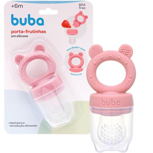 Malla Fruta Silicona Rosa 6m+ Buba 18853