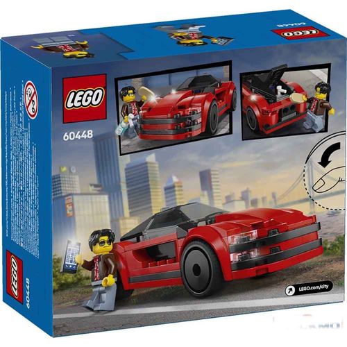 Lego City Red Sports Car Building Toy with Driver Minifigure LE60448
